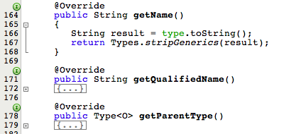 Code folding in Eclipse