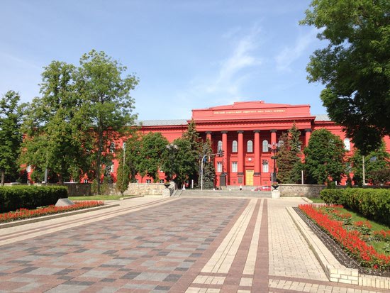 Red university building